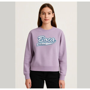 Vintage Boca Lavender Mauve Logo Crewneck Sweatshirt Size S